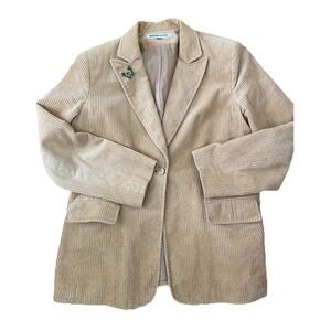 Kasper‎ And Co Corduroy Blazer Sz 12 Brown Career Boho Jacket